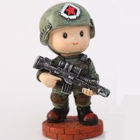 小号特种兵A[树脂款] 儿童生日蛋糕烘焙装饰摆件 坦克特种兵消防员娃娃创意装扮用品