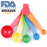 多功能塑料量勺烘焙蛋糕奶粉勺咖啡勺 五件套彩色量勺烘焙小工具 多功能塑料量勺烘焙蛋糕奶粉勺咖啡勺 五件套彩色量勺烘焙小工