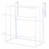 白色 铁质 双层砧板铁艺免打孔橱柜案板壁挂架收纳架子厨房挂菜板抹布置物架