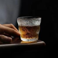 冰川小茶杯（） 琉璃品茗杯单杯日式迷你个人小茶杯功夫茶茶具单个小号玻璃杯