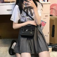 黑色 星球兔jk制服包手提单肩斜跨小方包黑色复古百搭校供二次元日系女