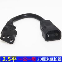2.5平方双直头(20厘米)一公一母 电动车双头公母线常规通用品字插头充电转接备用电池外接电源线