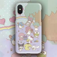 7/8/se2 全包光菲林 摄像头凸出保护 三丽鸥大家族聚会可爱Kitty卡通苹果11全包亮面手机壳菲林磨砂套