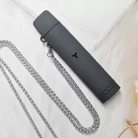 柚子黑色+金属挂链 yoooz1柚子保护套丫ooz挂脖链绳电子器烟杆皮壳YOOZ2一代二代通用