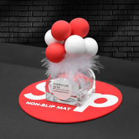 [红色]气球香水瓶+防滑垫 车载香水汽车香薰男女车内香水座淡香告白气球创意装饰用品摆件