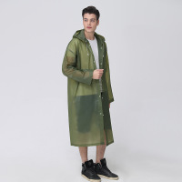 EVA成人军绿140g 均码 旅游户外轻薄男女旅行雨衣雨披登山徙步非一次性雨衣加厚磨砂便携