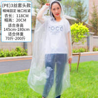 一次性束口(白色)不送收纳袋 均码 户外非一次性雨衣加厚斗篷便携式旅游成人款儿童学生通用背包雨披