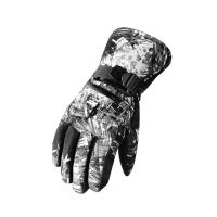 黑白涂鸦 M 滑雪情侣款冬季滑雪手套加厚触屏防寒手套男女防水保暖厚成人手套
