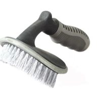 汽车用弧形轮胎刷轮毂刷钢圈钢铃刷脚垫刷洗车清洁工具除尘小刷子