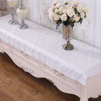 #C款金色 50*50cm(床头柜) 电视柜上的铺布双层盖搭北欧长条垫子桌布盖布装饰台布防尘巾