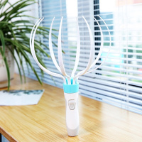 D86-电动8爪电池送穴位图 头部按摩器摩仪八爪鱼头皮按摩挠放松经络疏通仪梳子头疗神器工具