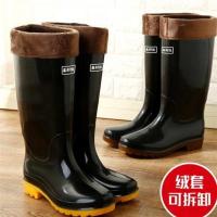 雨鞋牛筋底防水雨鞋男高筒水鞋男工地胶鞋雨O靴短水靴厨房鞋男防