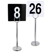 黑色4英寸(10cm) 号码席位餐桌不锈钢台号牌圆环牌卡夹位卡夹夹席婚庆桌卡夹名片夹