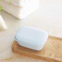 长方形蓝色 肥皂盒旅行便携密封带盖防水沥水洗脸皂雪花秀圆形香皂盒DHC皂盒