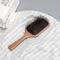 原木色 梳子女气囊气垫木梳子按摩头皮神经络防静电卷发大板梳长发大齿梳