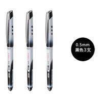黑色3支 日本百乐威宝走珠笔BLN-VBG5签字笔小学生考试黑色中性水笔0.5mm