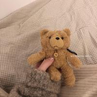 卡其色airpods 1代 2代 可爱玩偶立体小棕熊适用airpods保护套苹果代pro无线耳机壳1代2代