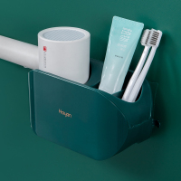 轻奢绿色 吹风机置物架放置电吹风风筒支架挂架家用浴室神器挂座免打孔架子