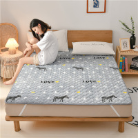 爱心斑马 90x200cm法兰绒床垫 法兰绒床垫软垫 180x200cm床褥1.5 绒面毛床垫子1.8x2.0卧室铺床