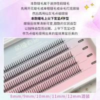 混合装A型仙女毛假睫毛虞书欣同款单簇分段式自然仿真C翘芭比朵毛