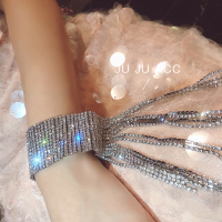 银色 （#195） JUJU 吸睛焦点满钻流苏夸张配礼服晚宴轻奢超闪女神手链