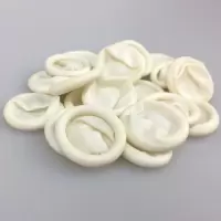 白色手指套 约10只试用装 手指套防护劳保耐磨加厚防滑橡胶护指指套一次性纹绣手指头保护套