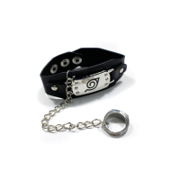 黑色手环 超酷日系动漫忍者戒指手环配饰复古编织手绳手链手饰男女个性手环