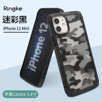 迷彩黑3D磨砂图案√苹果12Mini5. 韩国ringke适用苹果iPhone12pro手机壳Max透明软硅胶套mini