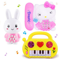 [电子琴+电话机+手机] 儿童电子琴玩具婴儿宝宝益智早教玩具灯光音乐电话机玩具手机玩具