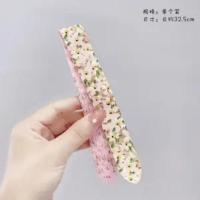 碎花杏色[2件套] 玺魅叁仕诗夏日公主贴小宝贝刘海贴发箍粘碎发夏天头发饰