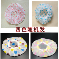 浴帽5个装(圆点小熊黄点随机) 浴帽防水洗澡成人女款淋浴帽子干发帽双层加厚头套厨房防油烟头罩