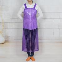 紫色点长108*85 母婴店婴儿洗澡防水围裙个性水产背带式软的男女放油放水洗菜白色