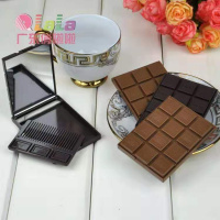 方形巧克力 梳子+镜子 梳子镜子一体随身刘海便携小携带方便折叠小号学生小小巧迷你
