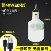 40W体验款(无赠品) 停电应急家用防水充电灯泡夜市移动摆摊露营灯LED帐篷户外地摊灯