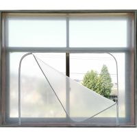 半透明拉链定做25每平方 冬季窗户保温膜防风门帘阳台卧室挡风神器透明防寒家用保暖窗帘布