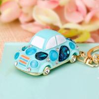 甲壳虫蓝色 少女心情侣奔驰模型汽车钥匙扣女ins 包挂件钥匙链圈可爱韩国创意