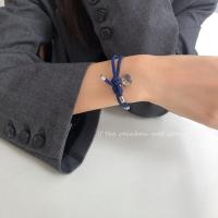 笑脸手链(单条) 简易装 蓝色笑脸一对手链ins小众设计闺蜜手链女二人款编织手链情侣手绳