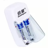 充电器+2节7号电池 可充电电池套装7号电池充电器配2节7号大容量充电电池持久耐用