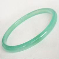 绿色 54mm 玛瑙绿玉髓手镯 叮当镯细窄边玉手镯子 女士时尚玛瑙镯子