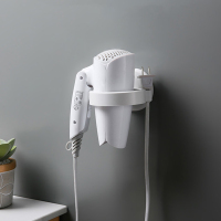 [1只装]冷艳白 吹风机置物架免打孔浴室卫生间壁挂收纳电吹风挂架厕所风筒架子