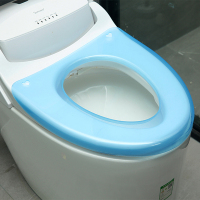 淡雅蓝+送挂钩(收藏加购优先发) 马桶垫家用坐垫塑料防水夏便携坐厕垫合租房厕所马桶盖护套坐便套