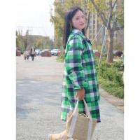 黑蓝英伦风格子4XL防水 防防水罩衣男女连围裙夏季粘长袖油帽薄工作服成人耐磨拉链毛不款