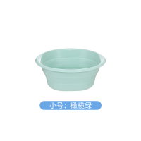 橄榄绿小号 户外便携式可折叠盆旅行宝宝伸缩盆洗脸盆大小号压缩盆车载用水盆