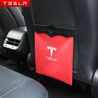 MODEL 3红色 适用于特斯拉model3/X/Y/S车载垃圾桶可折叠车用挂式杂物收纳袋
