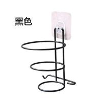 黑色 1层 免打孔电吹风机架子壁挂吸盘式浴室置物架卫生间收纳厕所风筒架