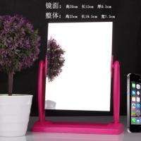 经典红色(大号) 大号韩版书桌方形家用宿舍。梳妆桌面台面公主化妆卧室台式镜子超