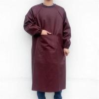 防水防油围裙长袖男女士工作服饭店透气皮革男式围腰罩衣大码餐。