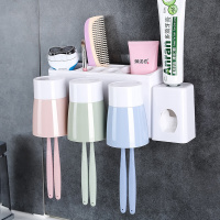 805两口洗漱杯款 挤牙膏器牙刷架壁挂洗漱架牙刷筒牙刷杯牙刷置物架卫生间收纳架。
