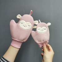 宝宝小猴奶油粉(一条装) 儿童搓澡巾不伤皮肤卡通可爱宝宝沐浴手套洗澡巾澡巾不疼搓澡神器