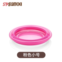 小号粉色送挂钩 日本可折叠放行李箱脸盆便携旅行洗衣盆学生军训宿舍用折叠装水盆